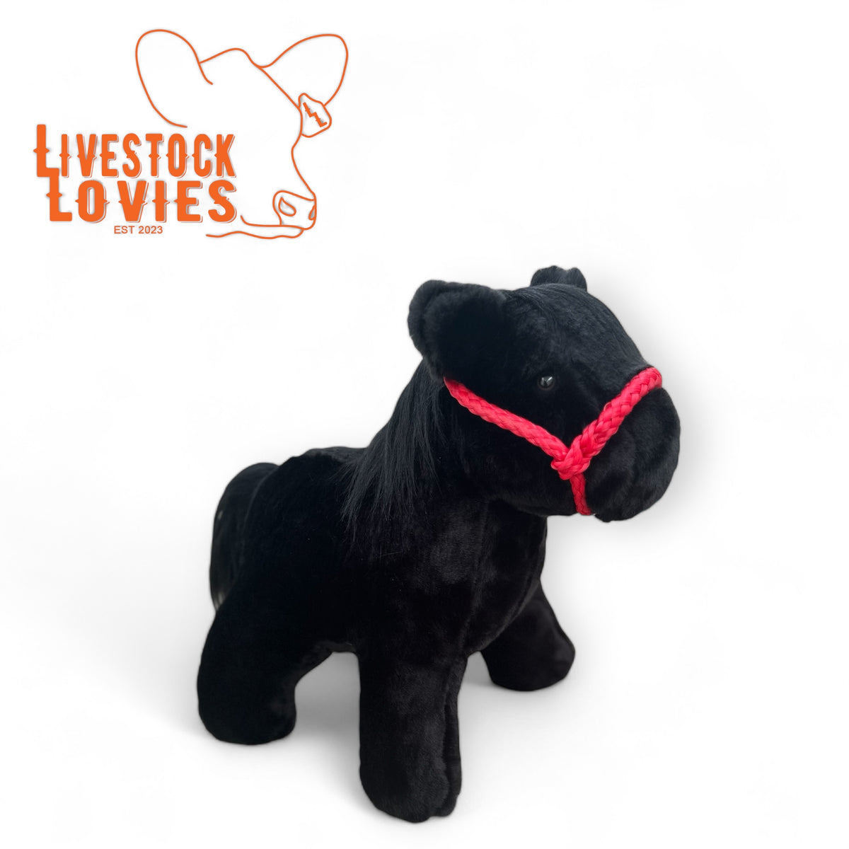 Medium Plush Horse Black