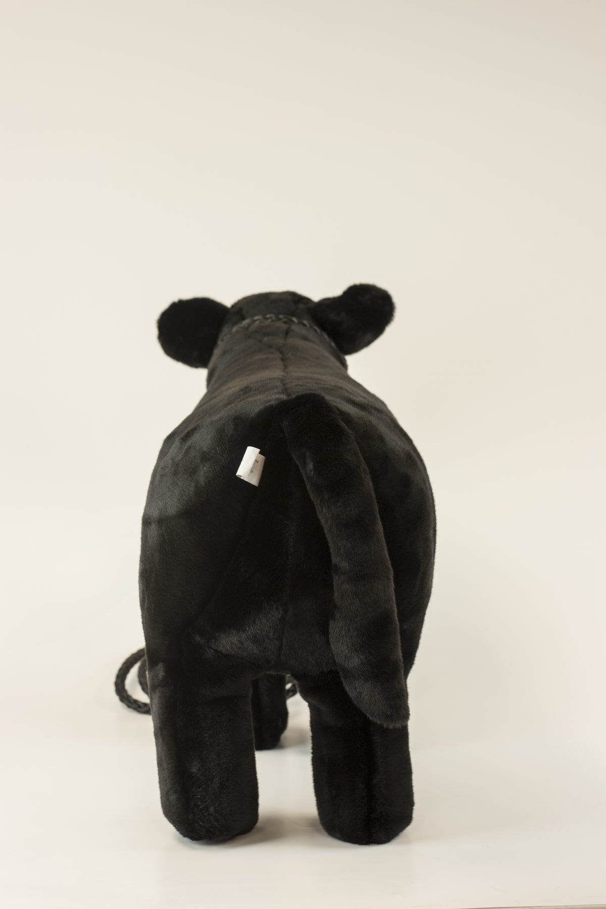 LARGE PLUSH BLACK BALDY STEER